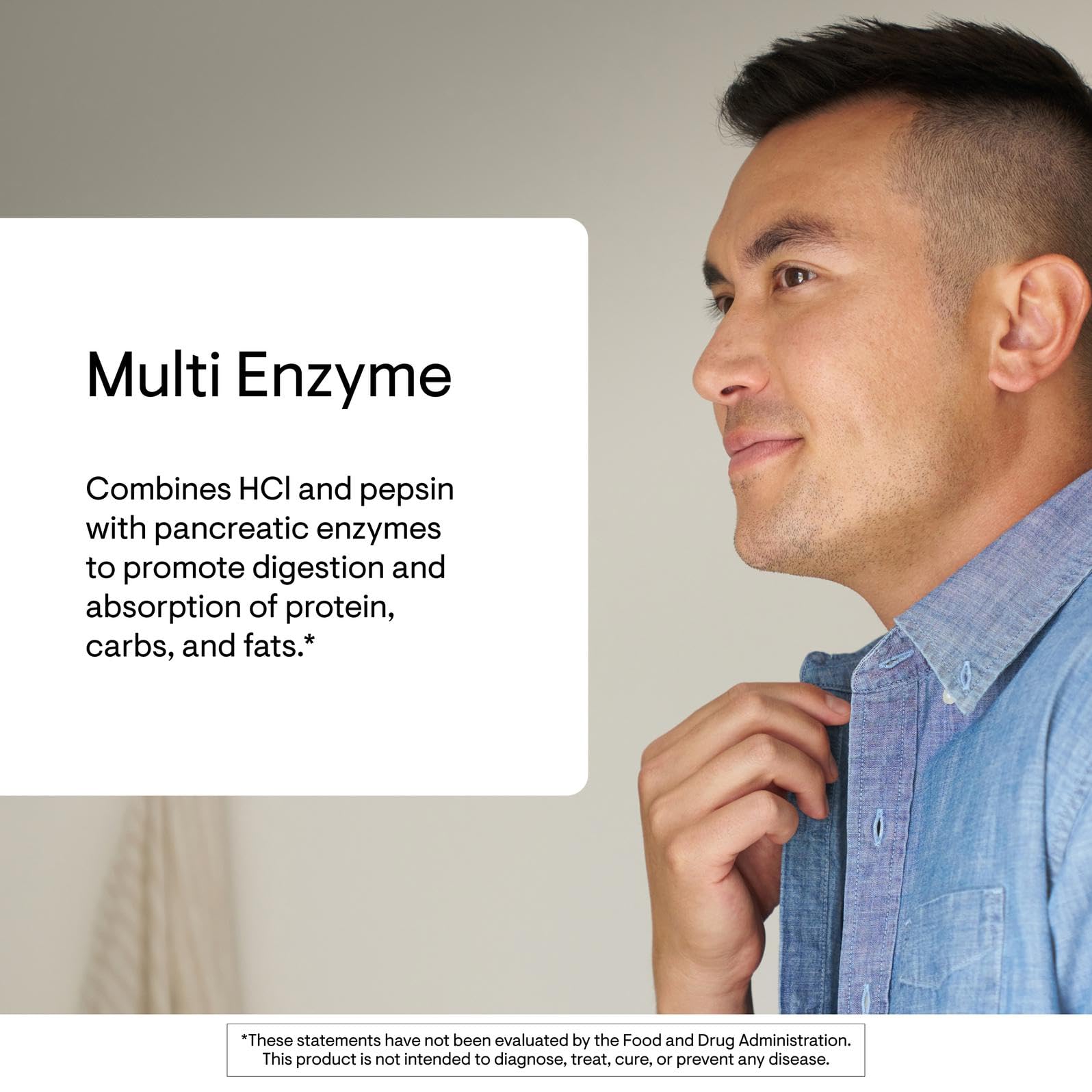 THORNE Multi Enzyme pour demonstrates easy intake with meals