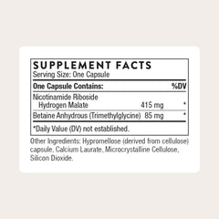 THORNE NiaCel 400 bottle side view showing gluten-free packaging