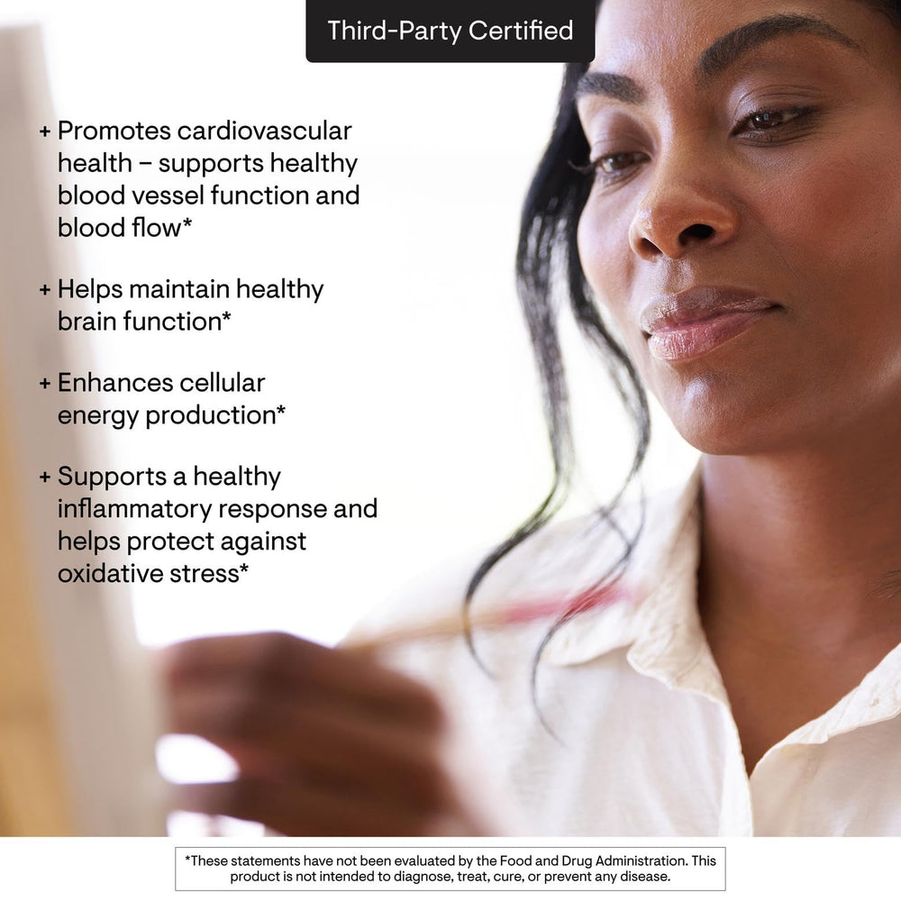 THORNE Omega-3 CoQ10 may support healthy blood flow as part of daily wellness.