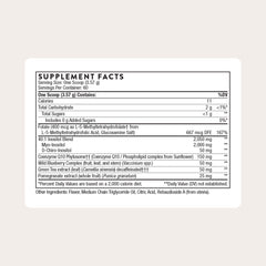 THORNE Ovarian Care label closeup highlights ingredients for hormonal balance.