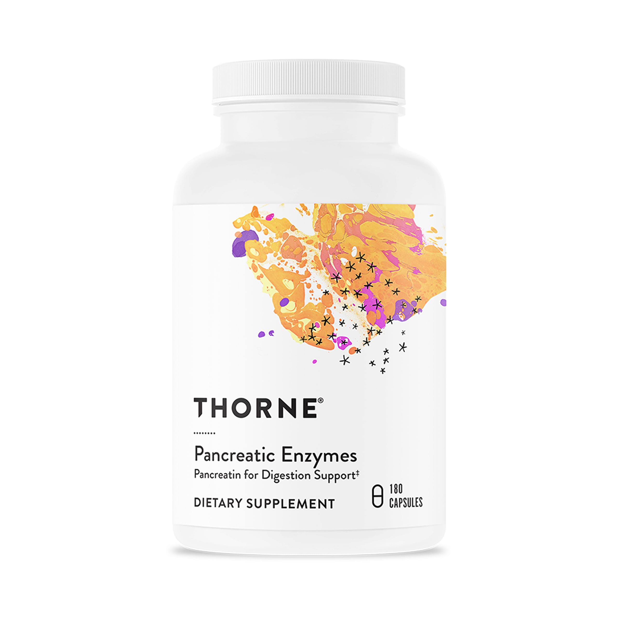 THORNE Pancreatic Enzymes bottle shown for daily digestive support