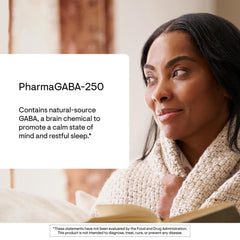 THORNE PharmaGABA-250 capsules close-up reveals 250 mg natural-source GABA per capsule