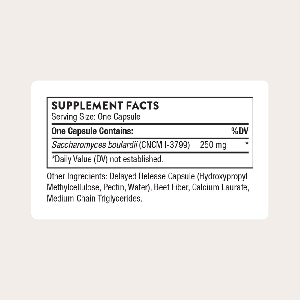 Close-up of Sacro-B capsules highlighting the gluten-free formula.