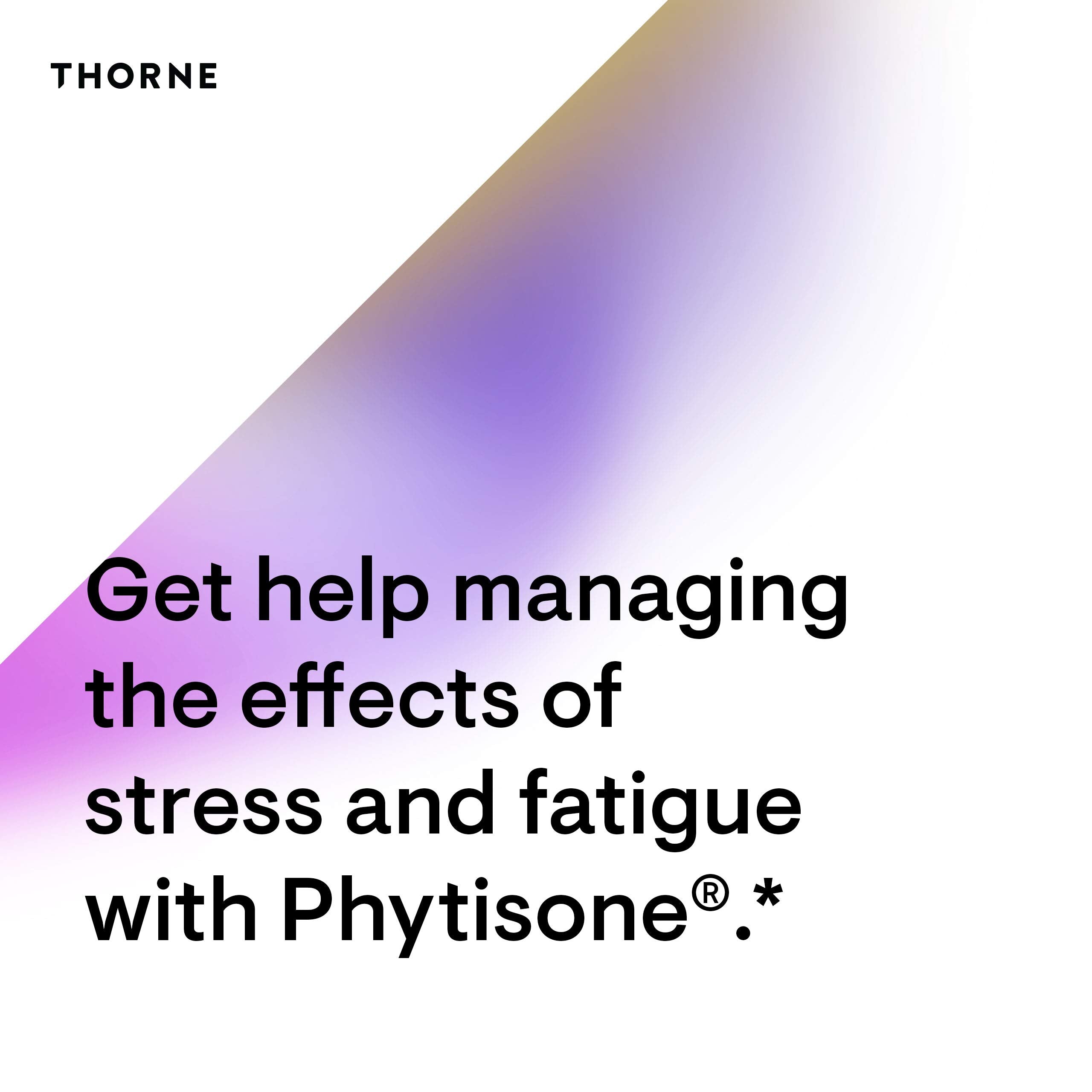 Ingredient panel on THORNE Stress Balance bottle with B vitamins and vitamin C