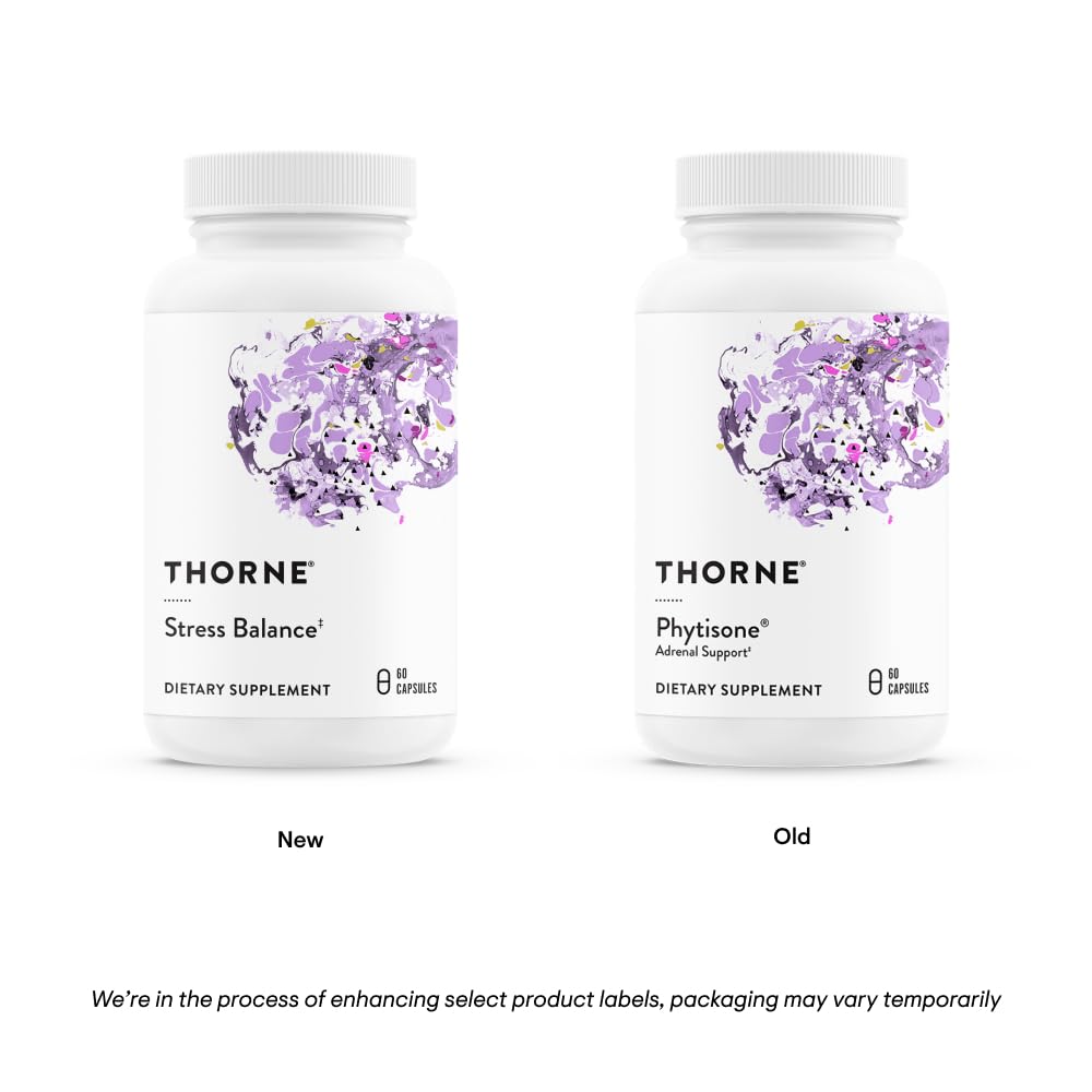 THORNE Stress Balance label information highlighting key ingredients