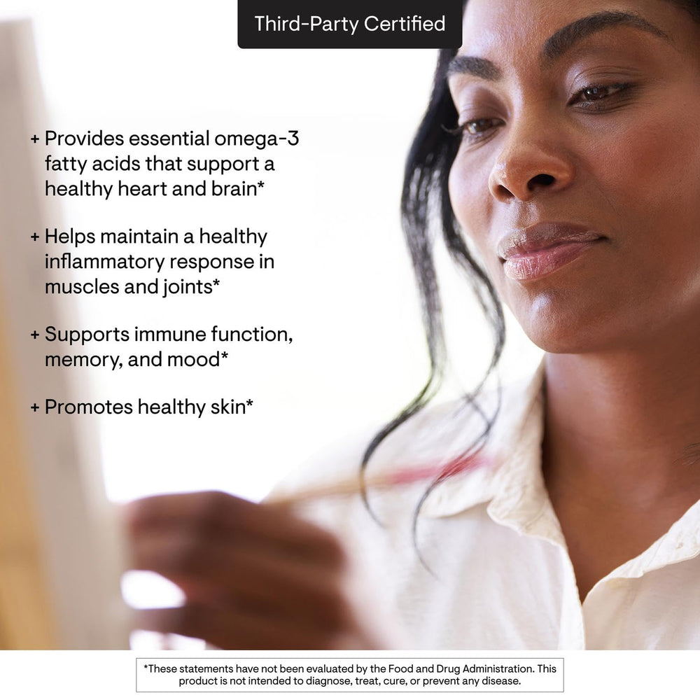 THORNE Super EPA daily-use scene shows a simple daily ritual
