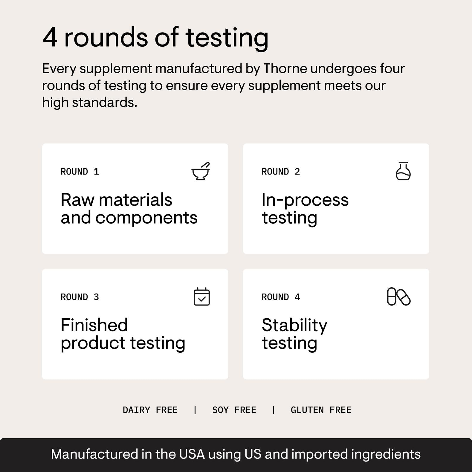 THORNE Super EPA packaging reflects third-party tested safety and purity
