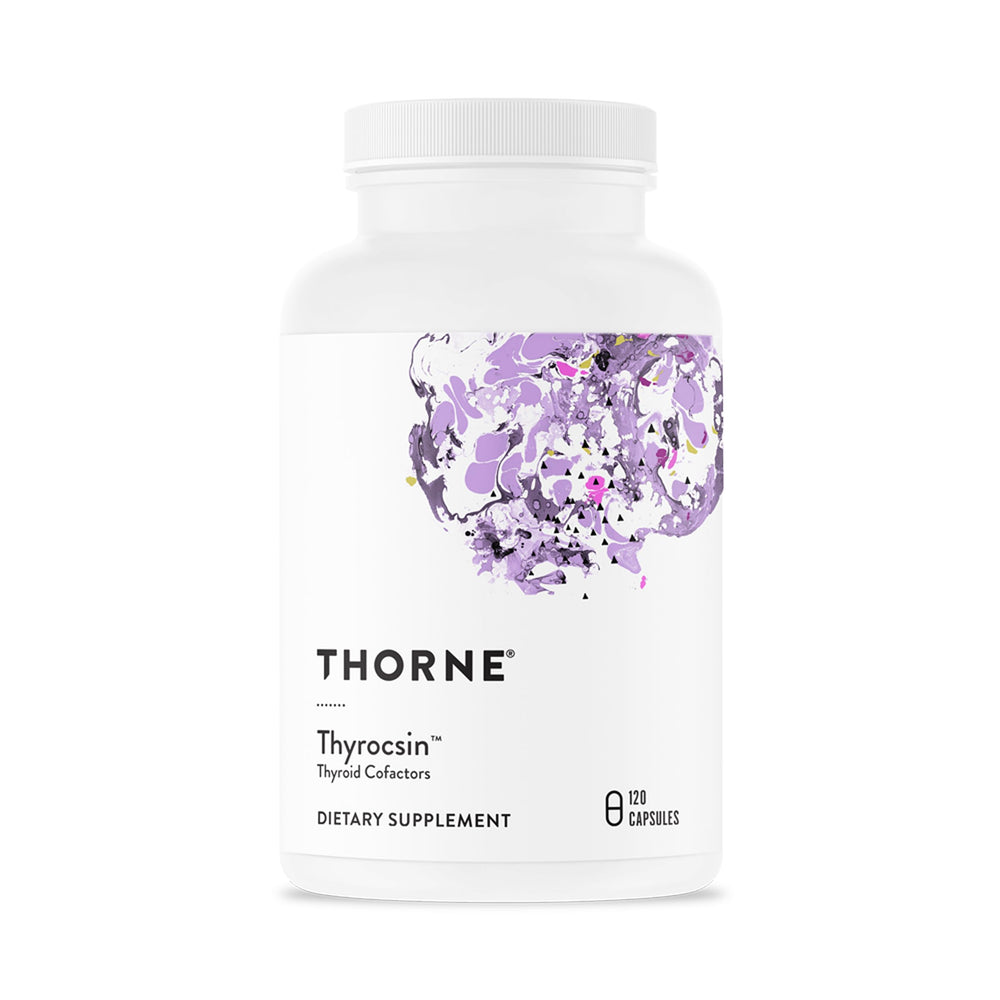 THORNE Thyroid Health Complex bottle shown for daily thyroid support with cofactors