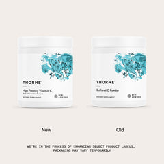 THORNE vitamin C ingredients label shows minerals