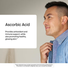 THORNE Vitamin C 60 servings packaging seen on shelf in stores.