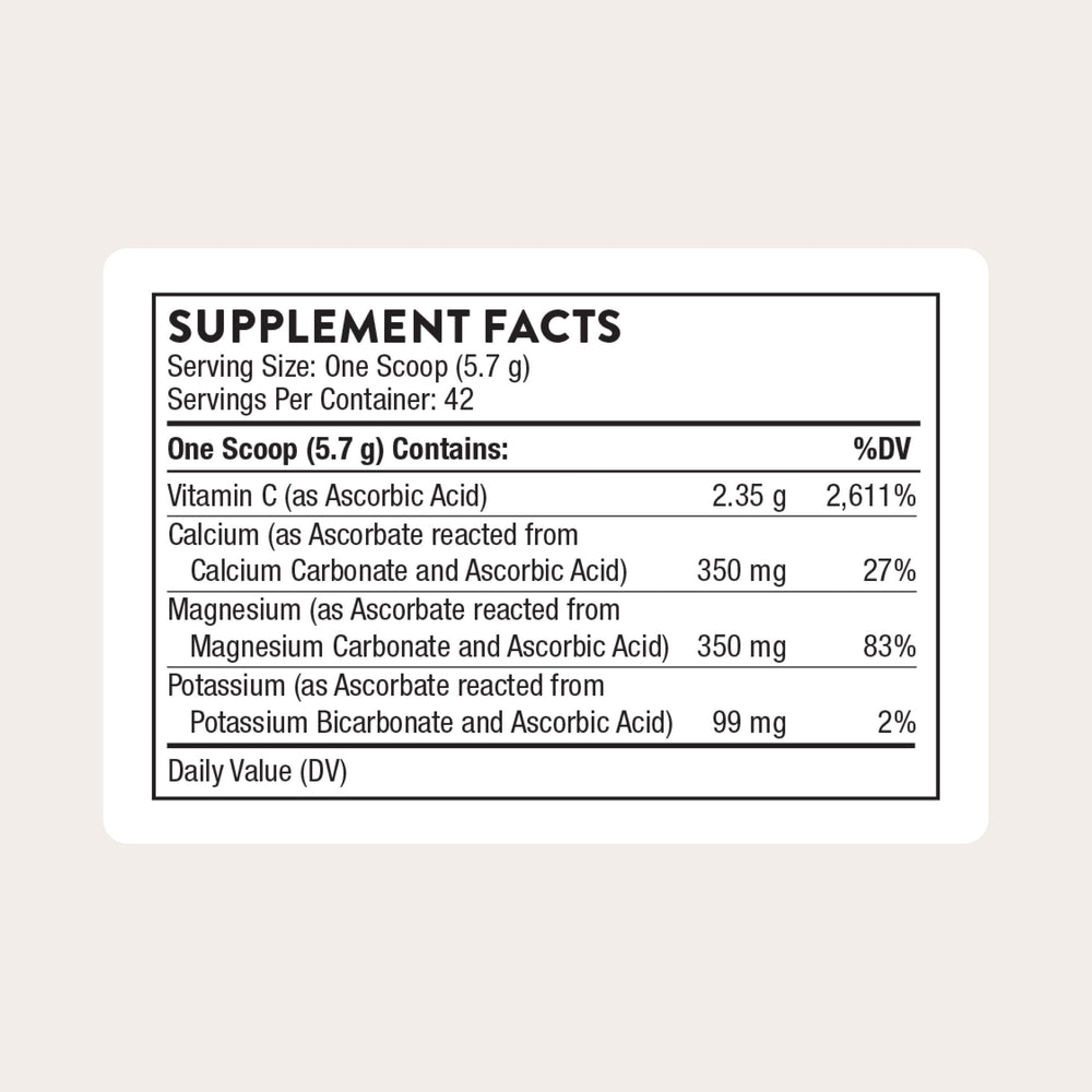 THORNE vitamin C powder scoop for easy daily serving
