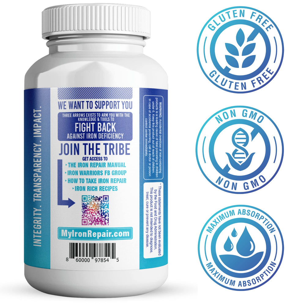Three Arrows Natural Iron capsule showing clean ingredients and simple daily use