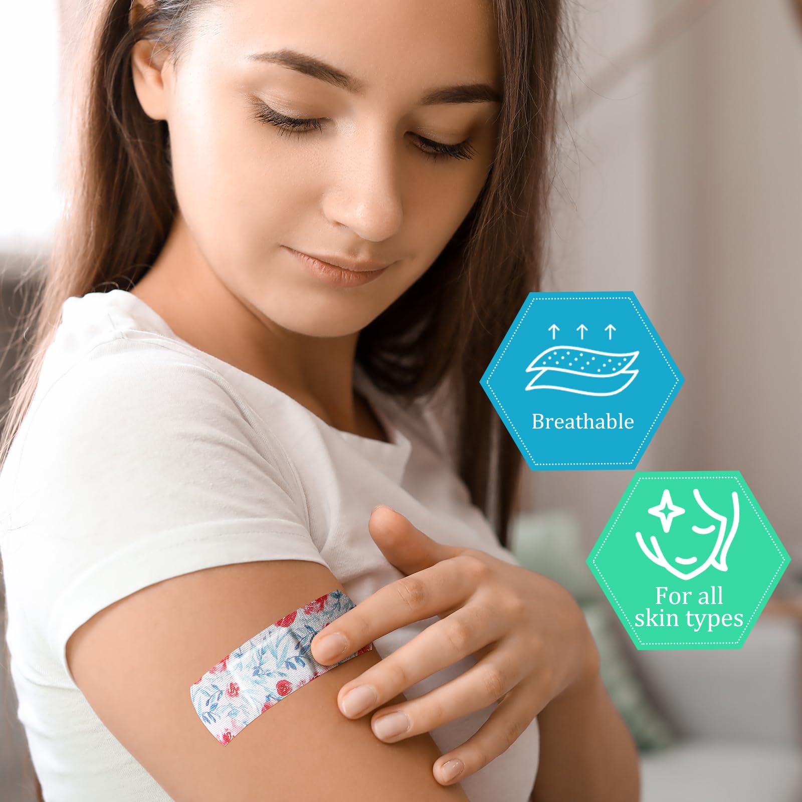 Threlaco breathable fabric bandages with non-stick pad for comfortable wear.
