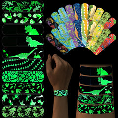 Threlaco dinosaurs glow-bandages pack for quick home or travel care.