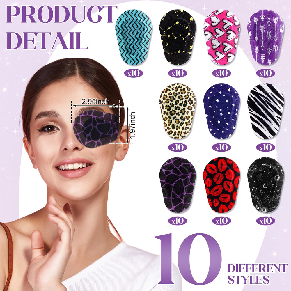 Threlaco eye patches leopard prints deliver soft breathable coverage.
