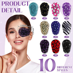 Threlaco eye patches leopard prints deliver soft breathable coverage.