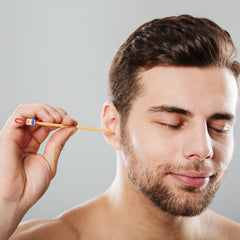 Threlaco wooden ear picks designed for comfortable handling.