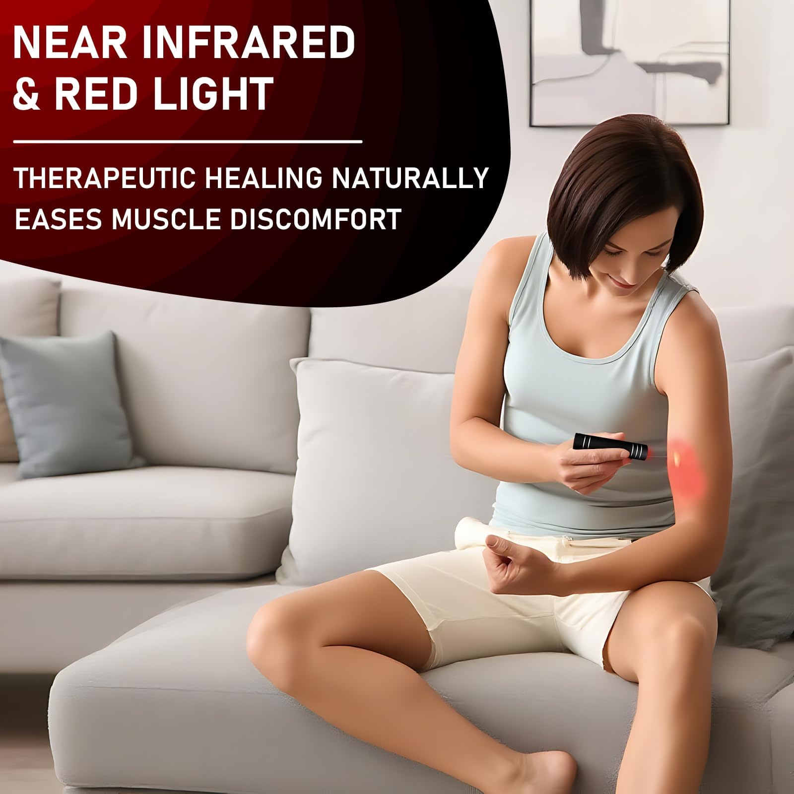 Threnthos dual-wavelength 660nm 850nm LED lamp for versatile therapy sessions.