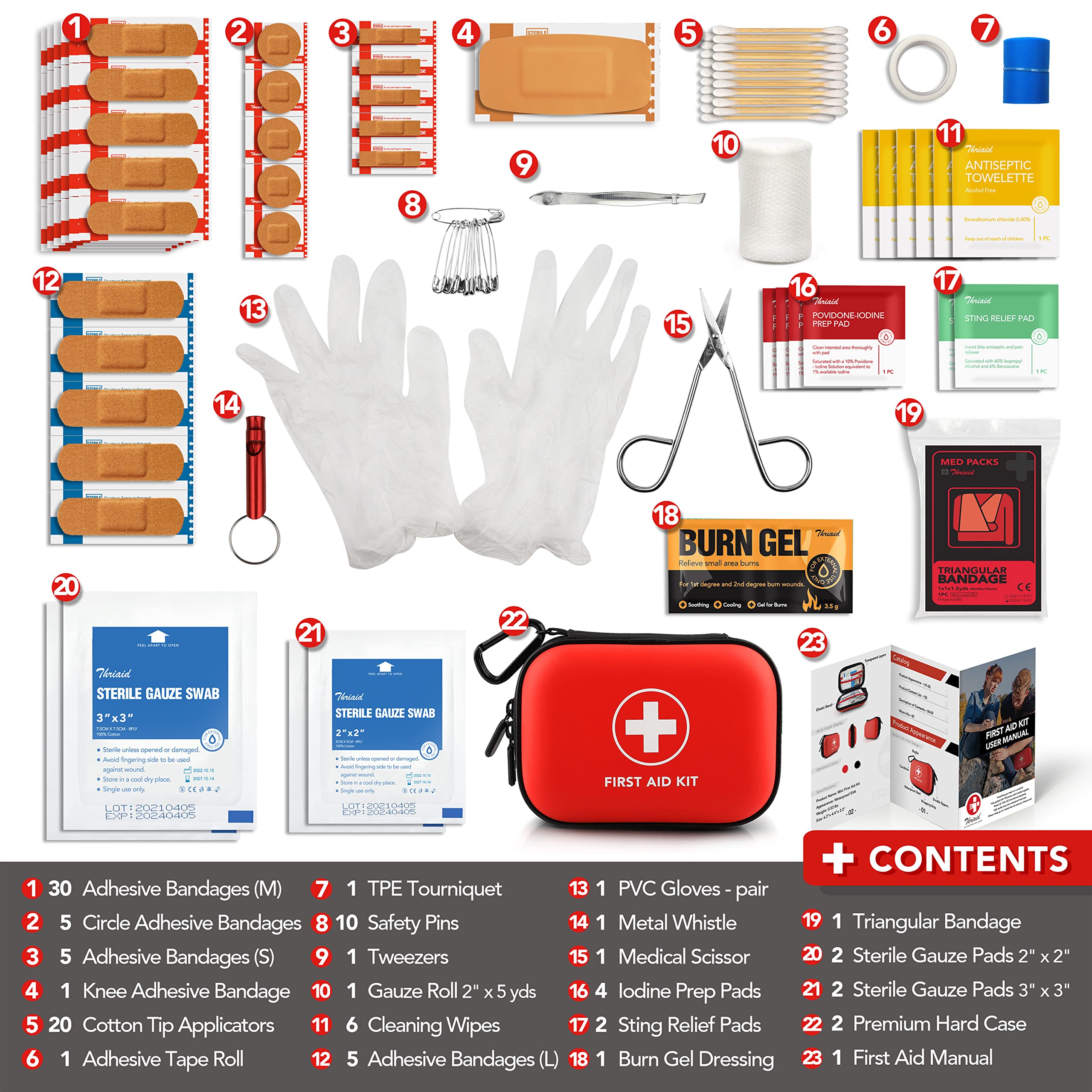 THRIAID first aid kit carabiner design allows easy attachment