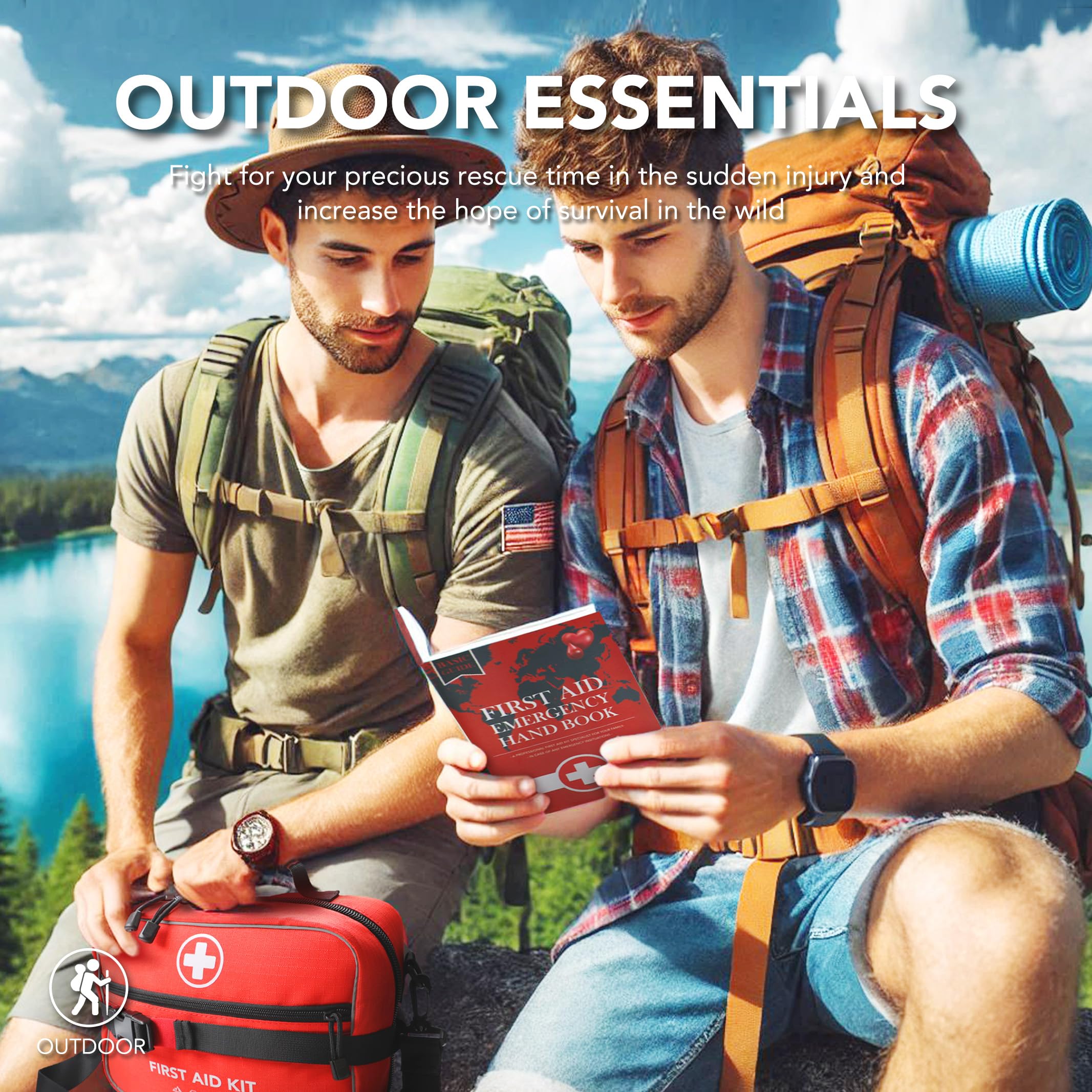 THRIAID waterproof, tear-resistant fabric protects contents.