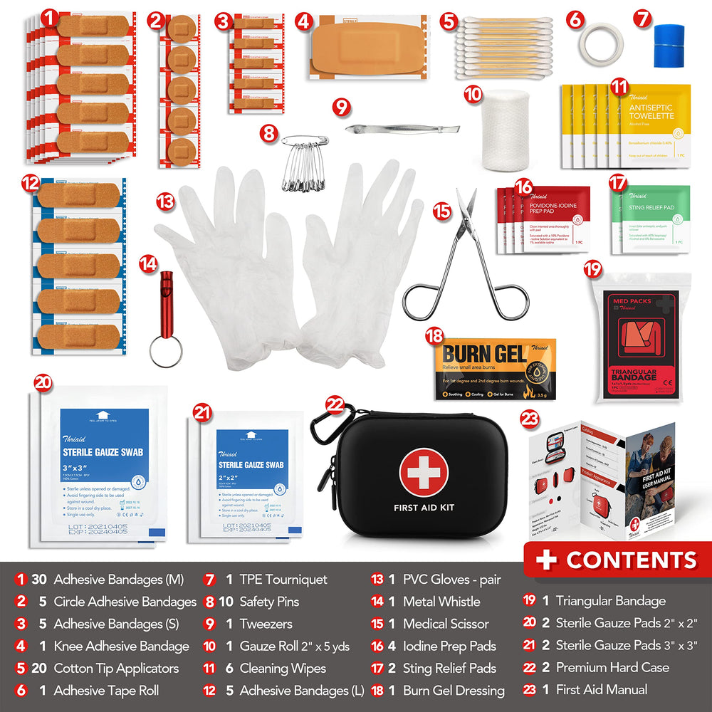 THRIAID Mini First Aid Kit durable shell designed for outdoor adventures
