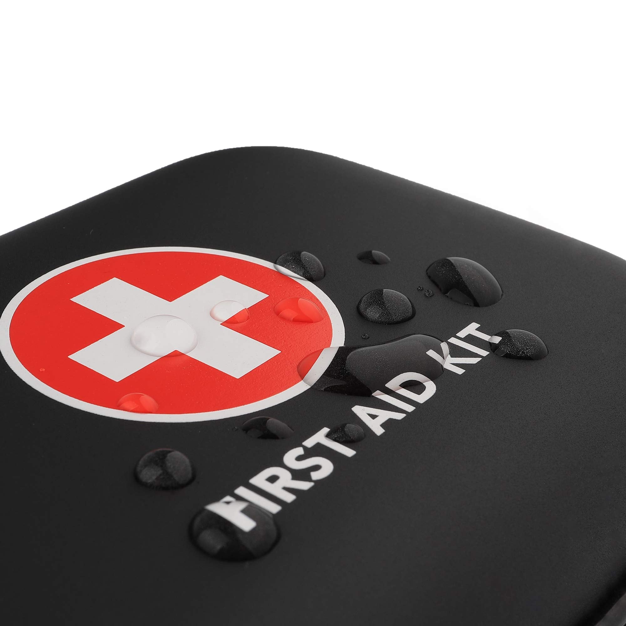 THRIAID Mini First Aid Kit keeps supplies neatly organized inside
