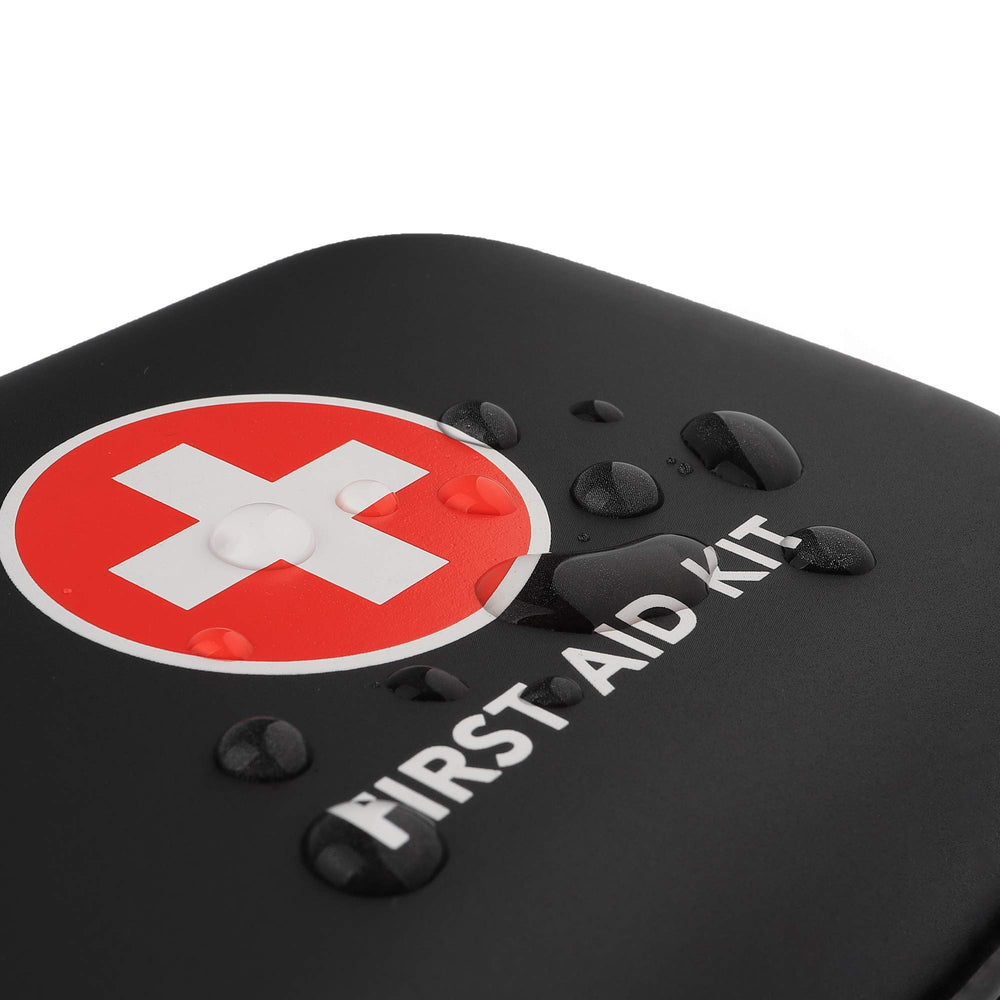 THRIAID Mini First Aid Kit keeps supplies neatly organized inside
