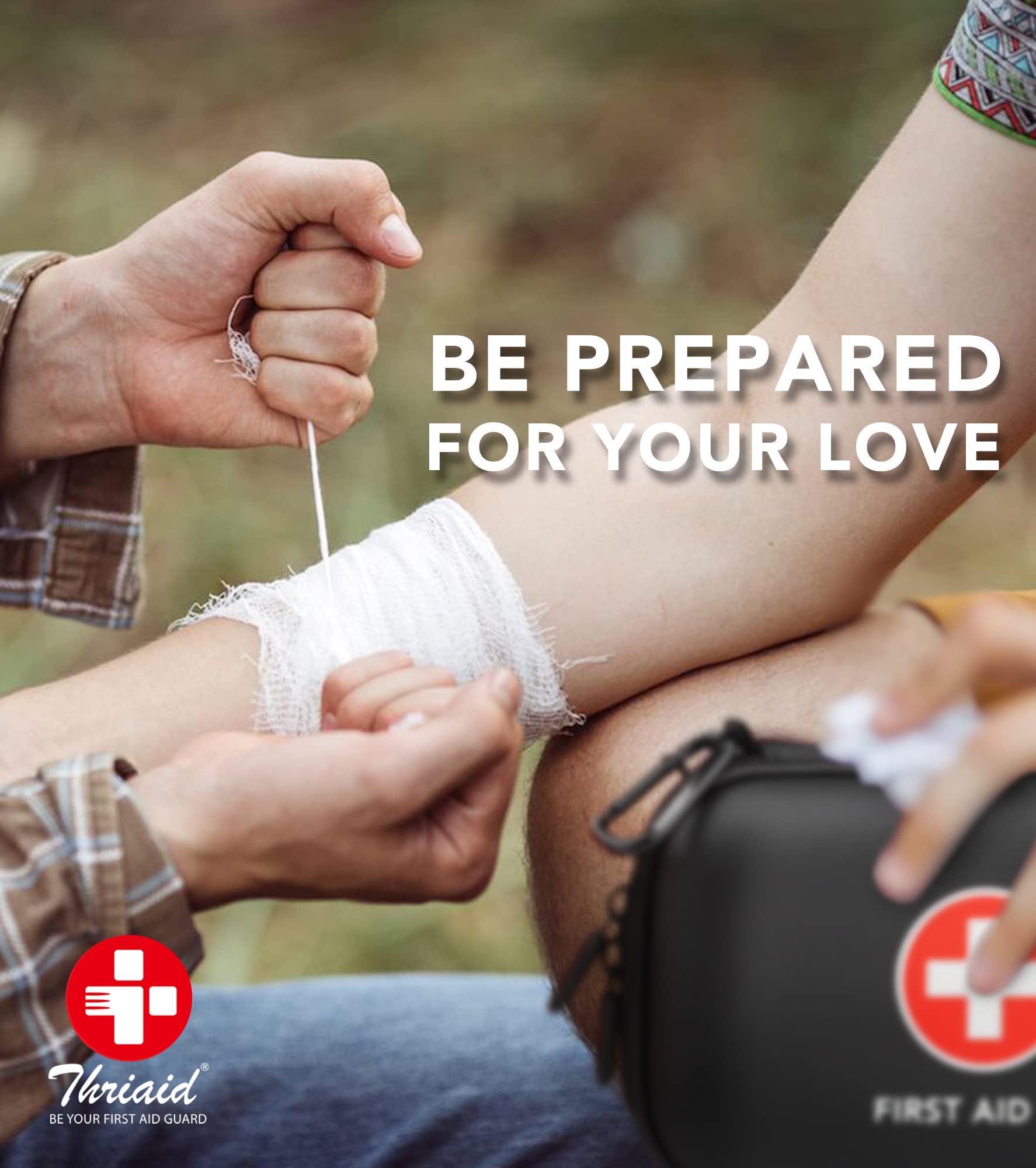 THRIAID Mini First Aid Kit ideal for travel and road trips