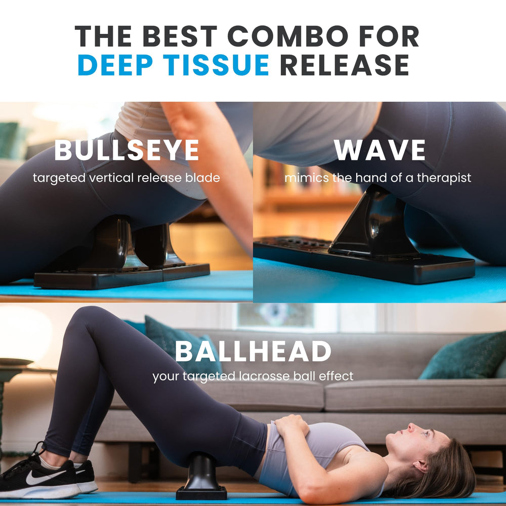 Thrival Deep Tissue Pro attachment heads show adjustable versatility for personalized release