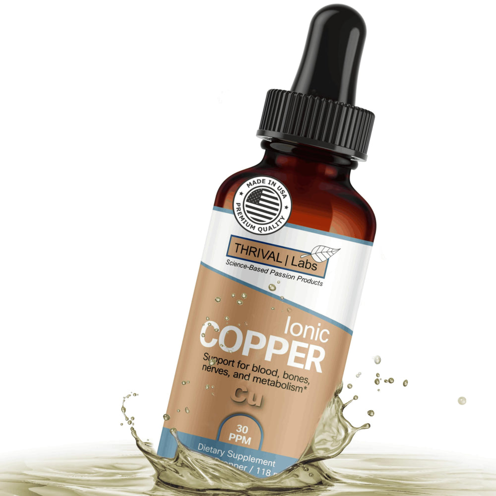 Thrival Labs Ionic Copper Drops bottle front for daily trace mineral support
