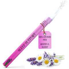 Close-up of Thrivia diffuser pen with lavender for calming scents.