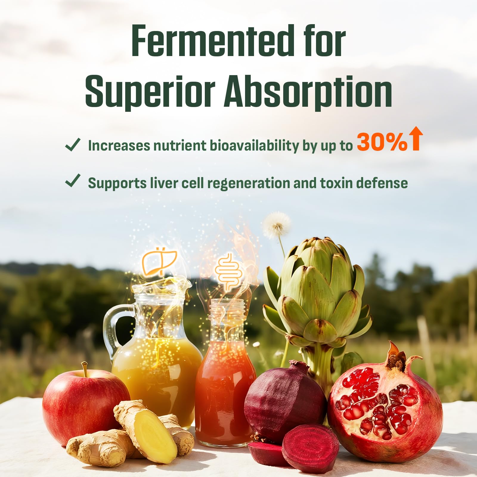 ThrivyThystle NAC ingredient image indicating antioxidant protection for liver cells