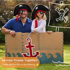 THSIREE 3D skull and crossbones eye patch fits without eye pressure