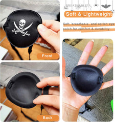THSIREE eye patch with adjustable straps fits most head sizes