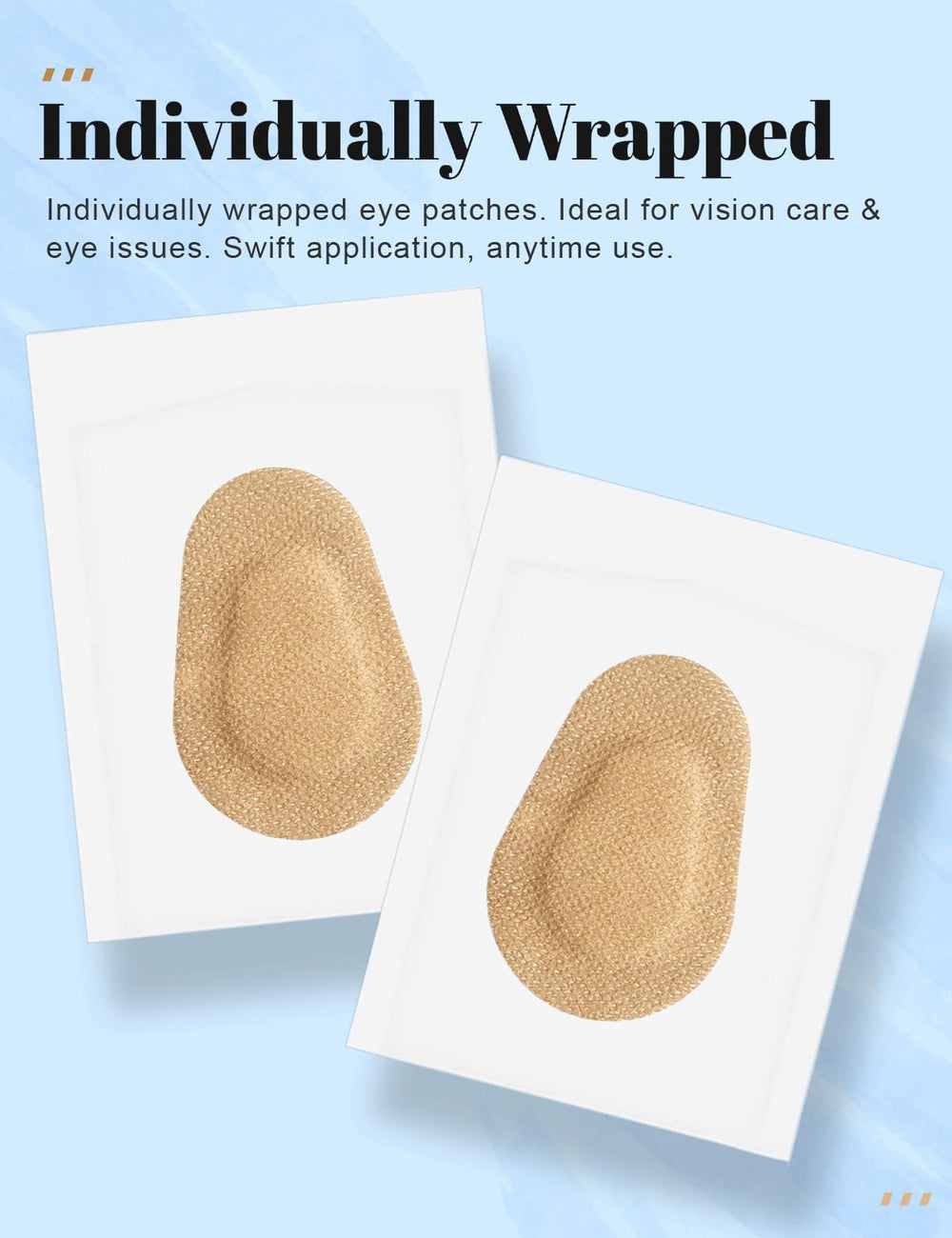 Nude color THSIREE eye patch with soft fabric for discreet wear