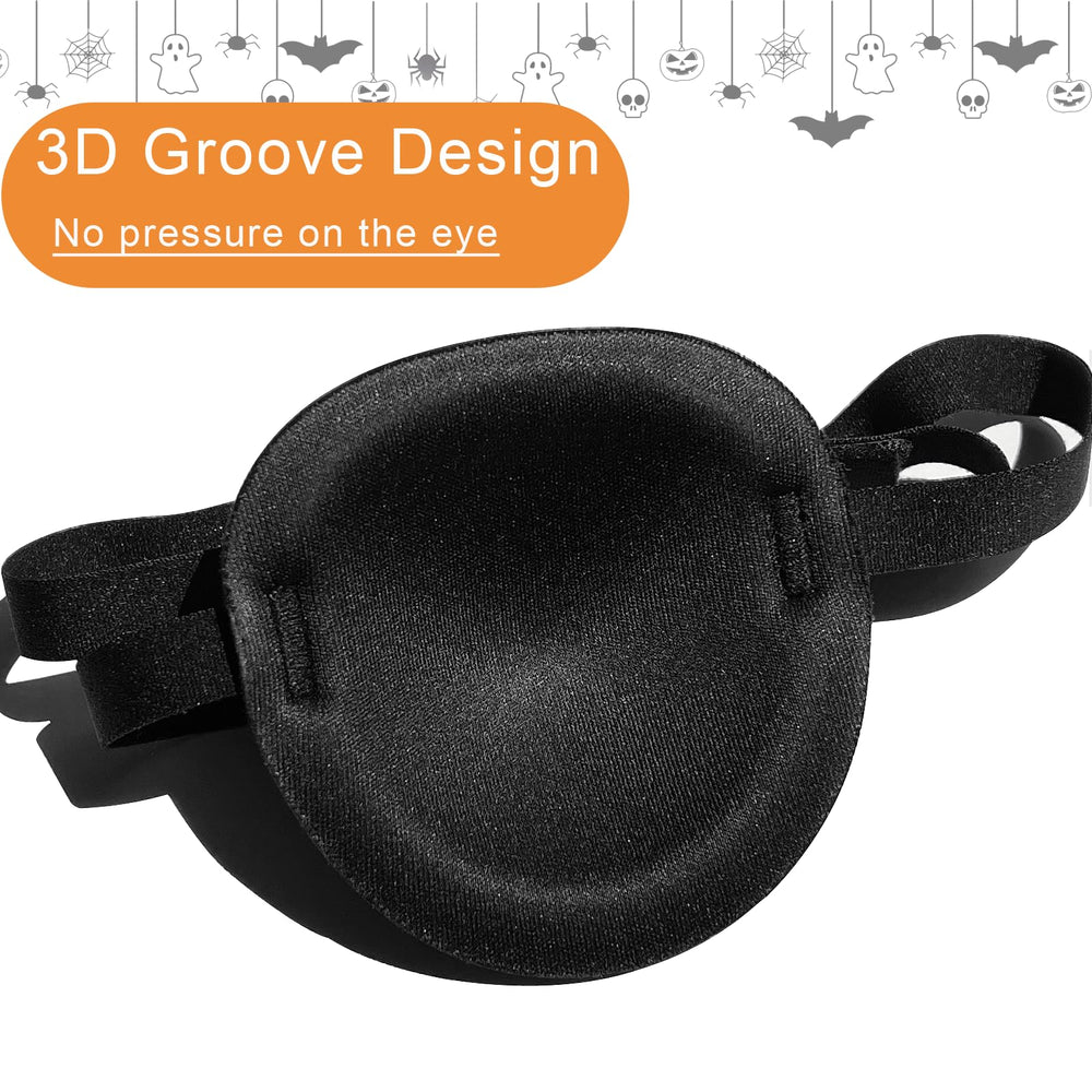 THSIREE pirate eye patch memory foam padding cushions the eye area