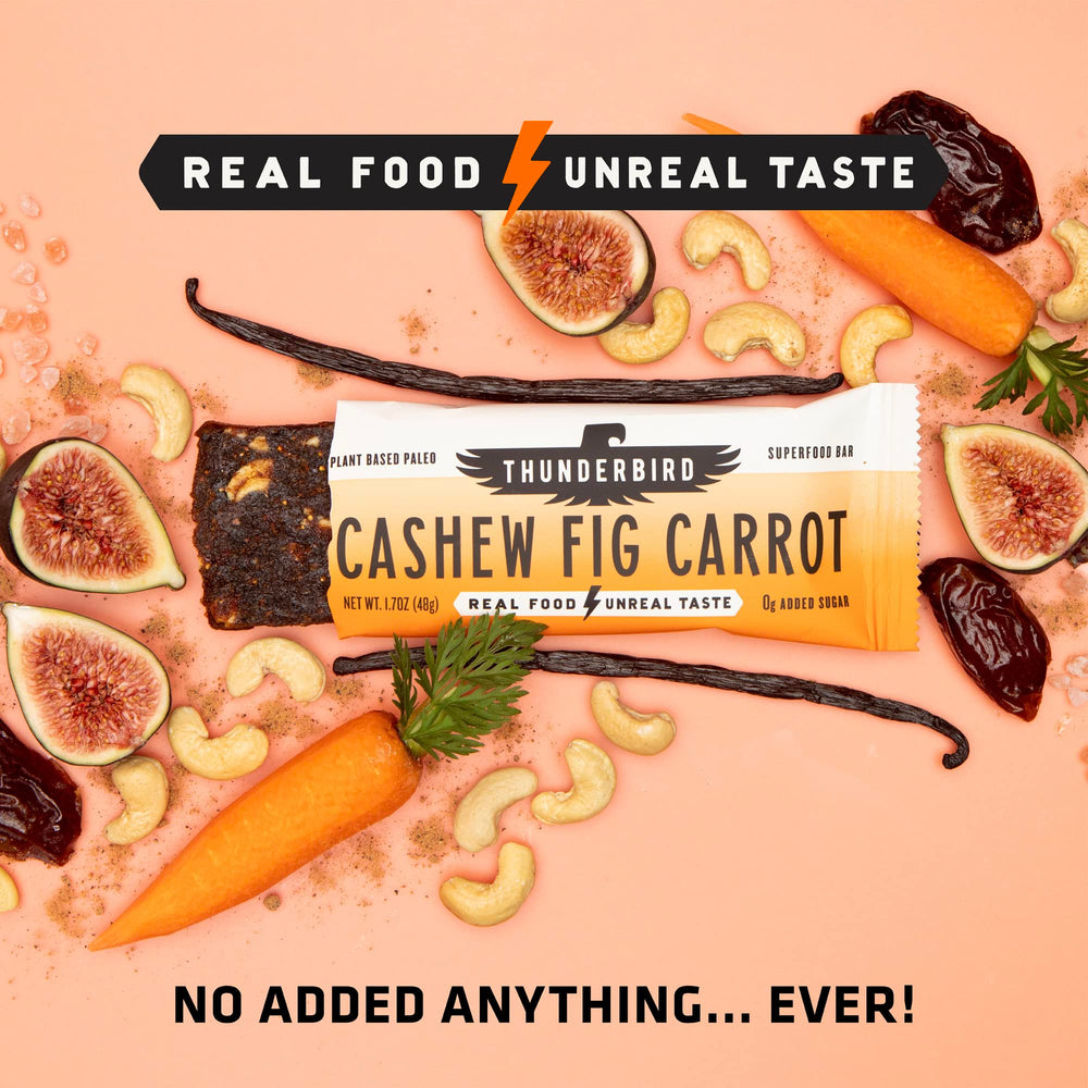 Packaging showcases Austin origins and clean ingredients of Thunderbird Real Food Bar.