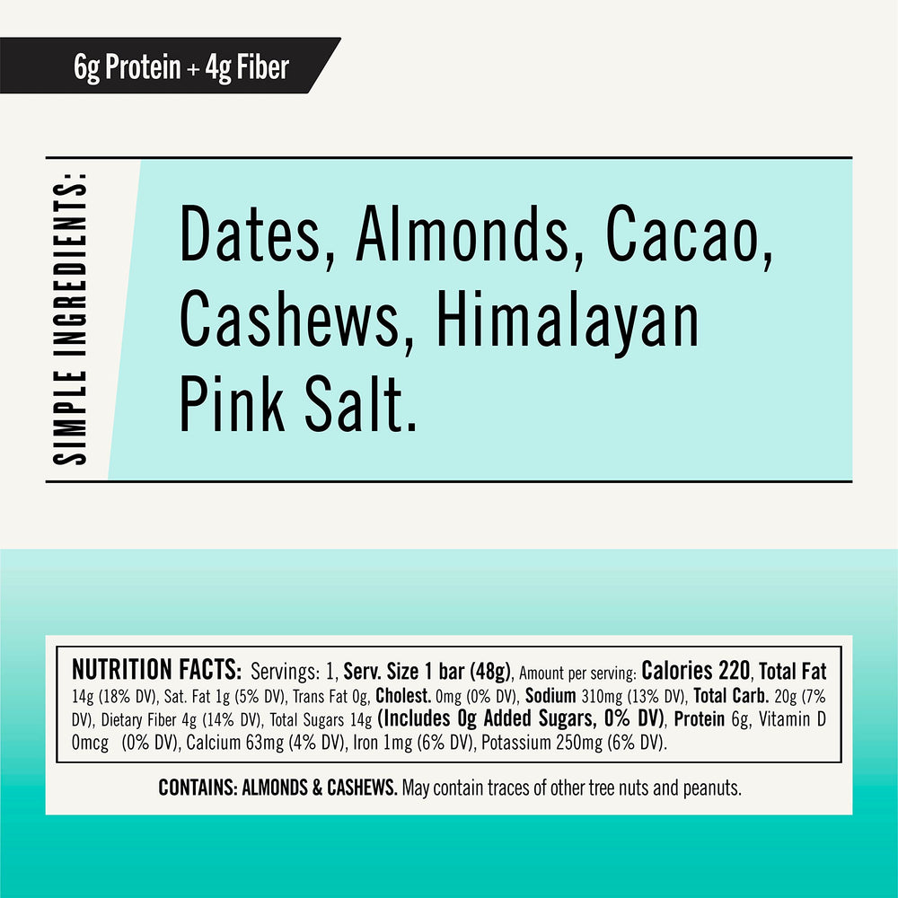 Close-up of Thunderbird Bars highlighting the chocolate almond butter sea salt flavor