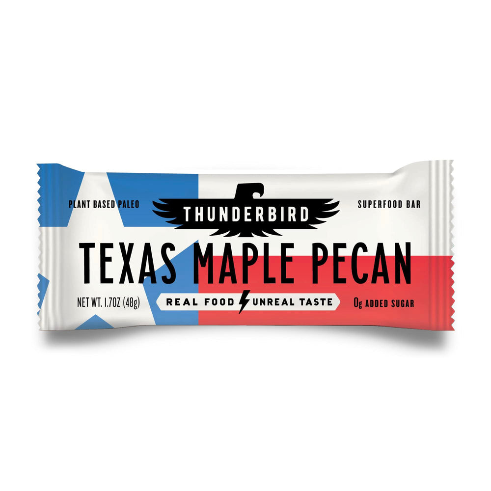 Thunderbird Energetica Texas Maple Pecan Bar 12-count, portable energy snack for busy days