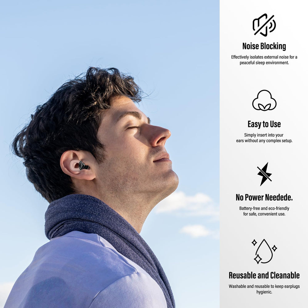 Thunelec Ear Plugs with 14 tips for a comfortable, secure fit.