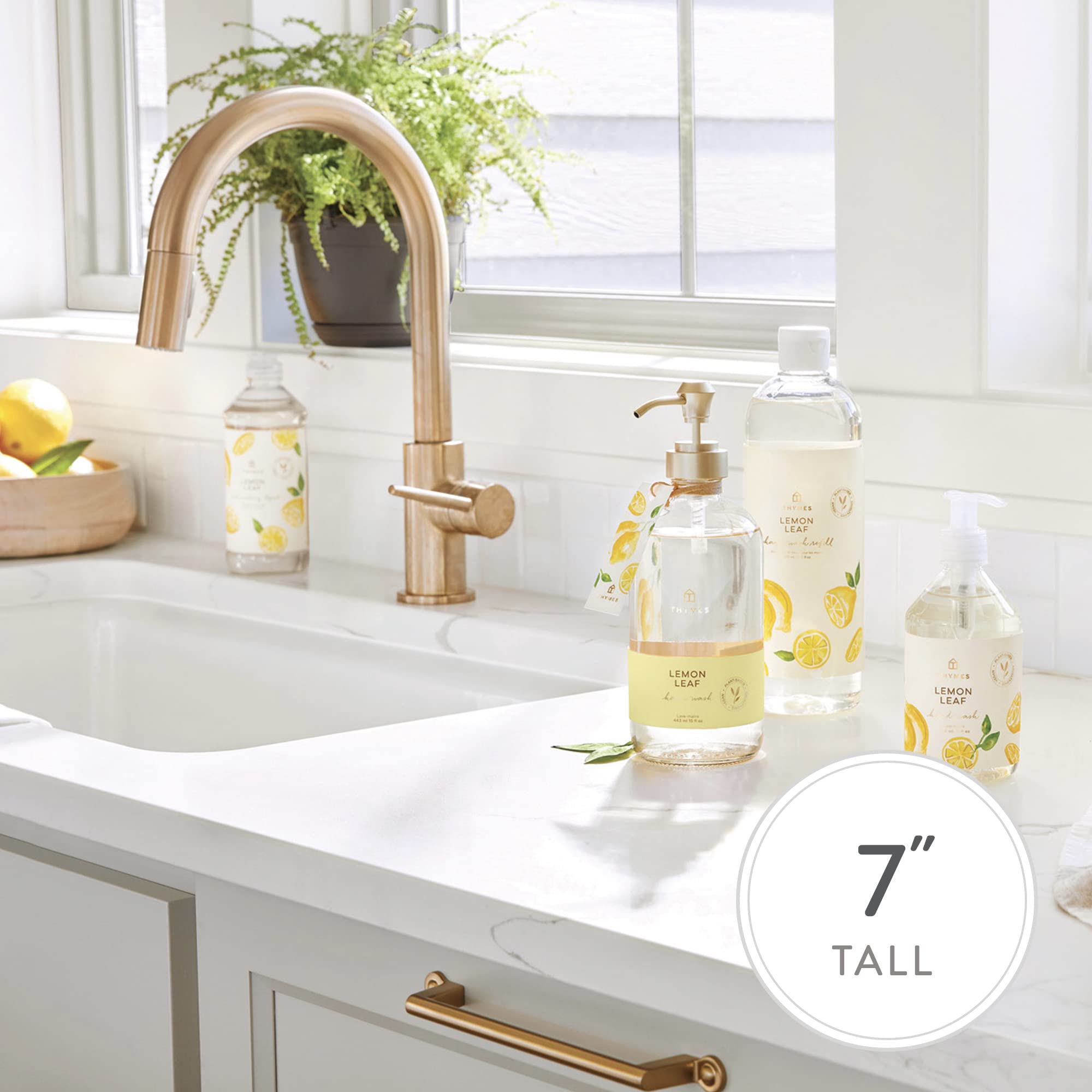 Thymes Lemon Leaf fragrance mist packaging highlights sustainable ingredients.