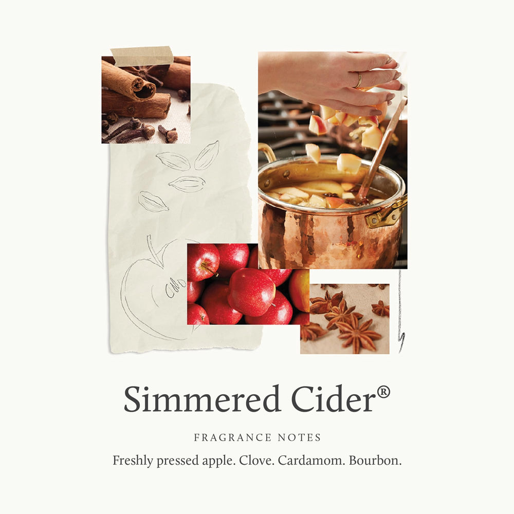 Thymes Simmered Cider close-up of apple notes and warm spices