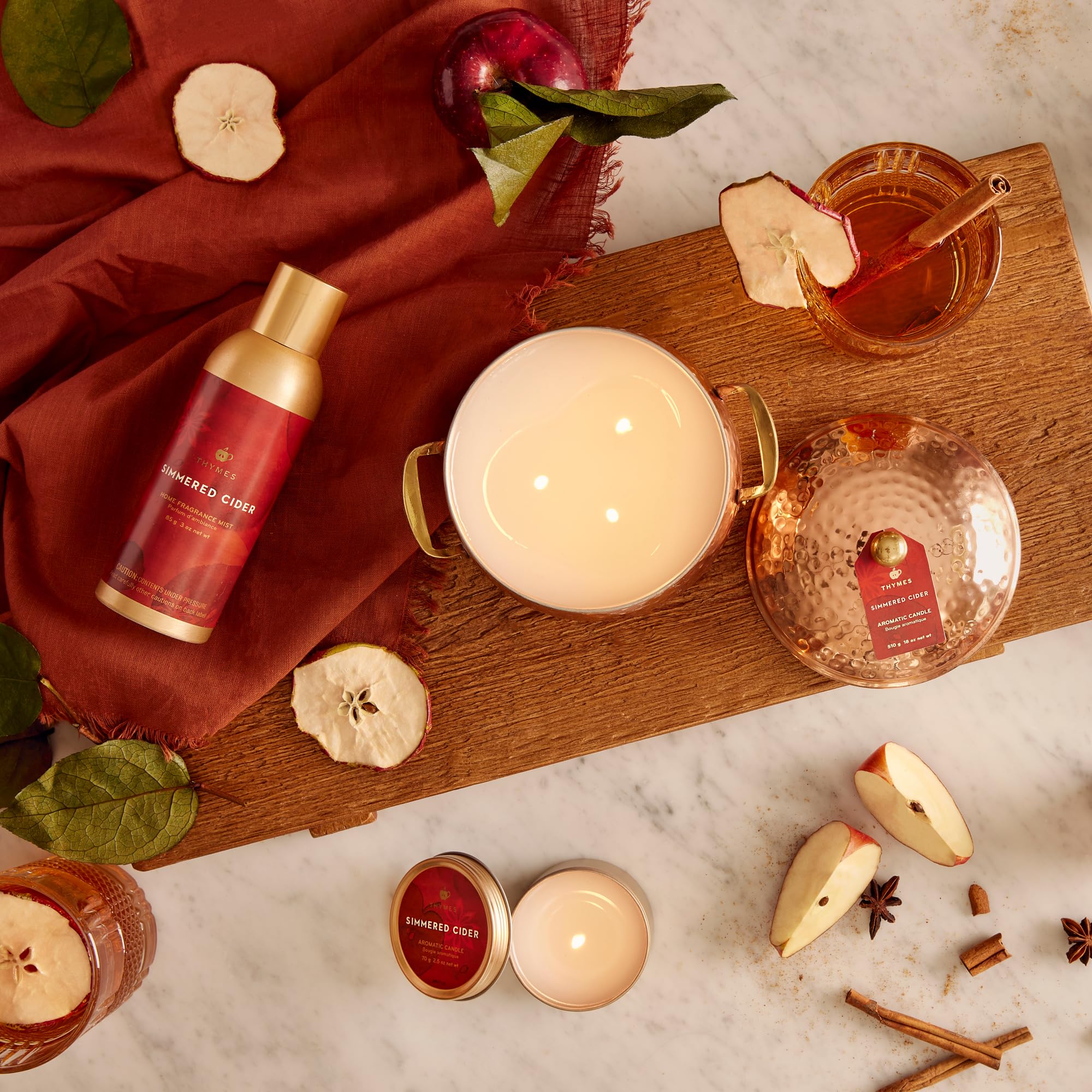Thymes Simmered Cider room scene evokes cozy fall atmosphere