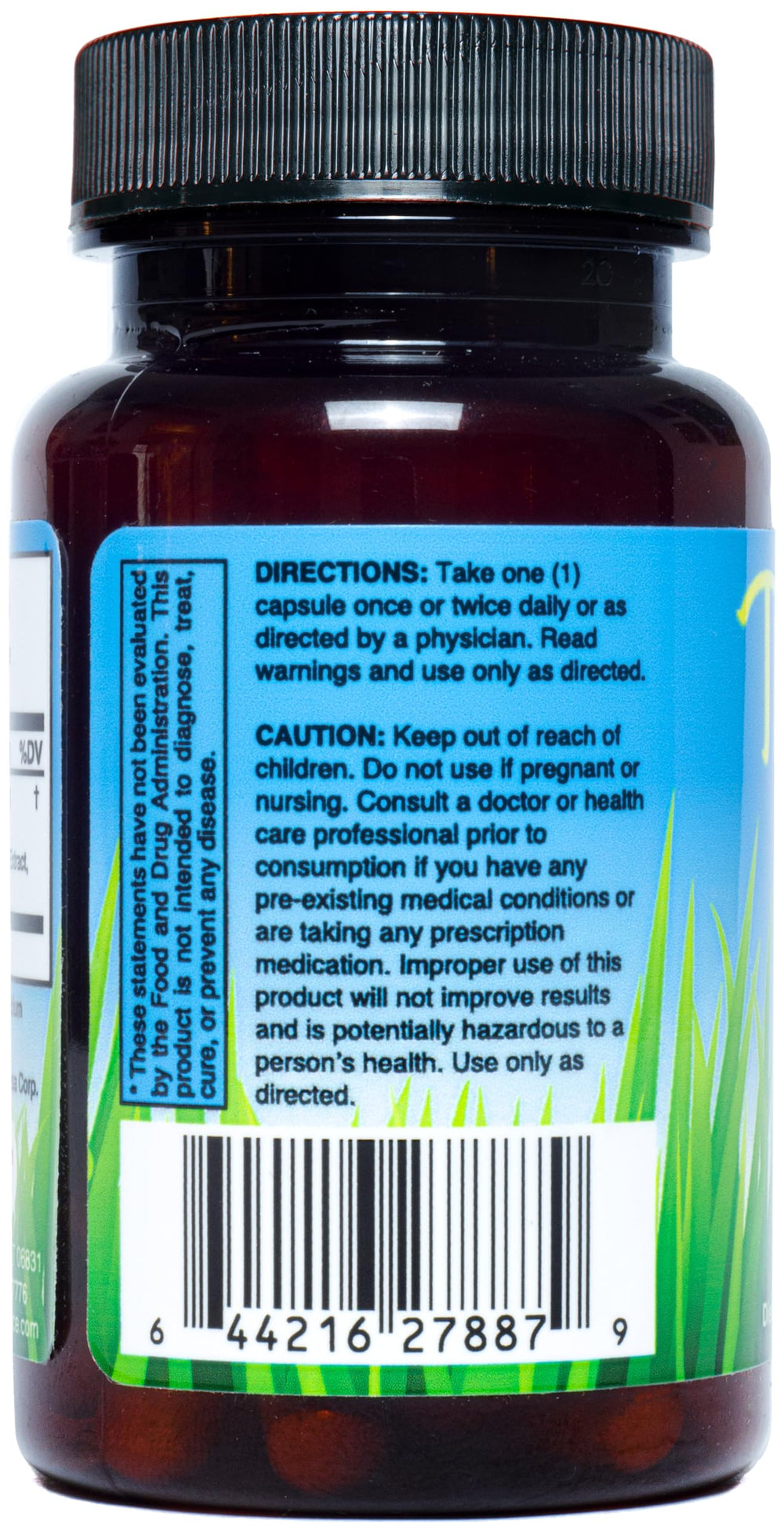 Thyrogard bottle cap close-up emphasizing non-GMO ingredients