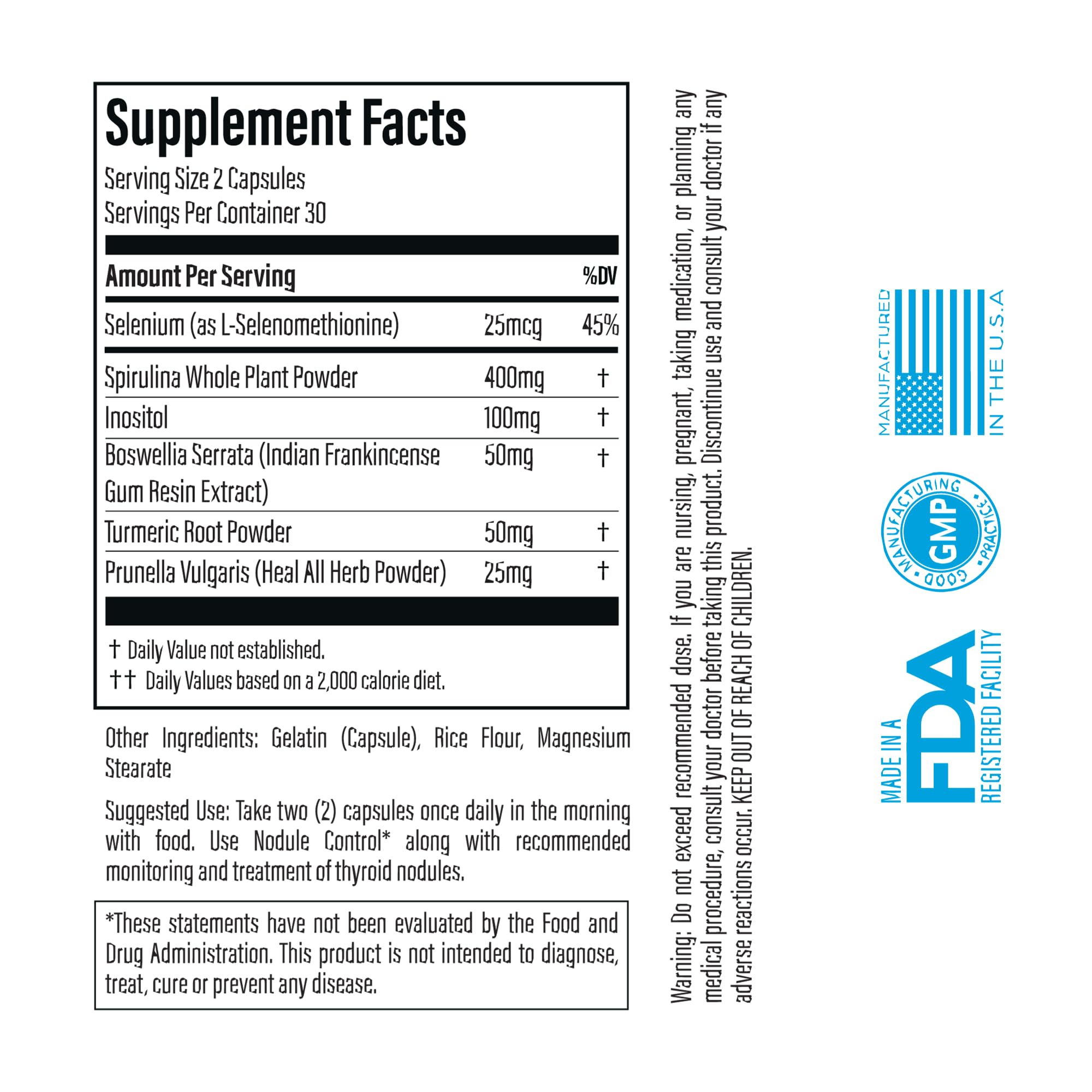 Thyroid Specific Formulations Nodule Control turmeric capsules for daily wellness support
