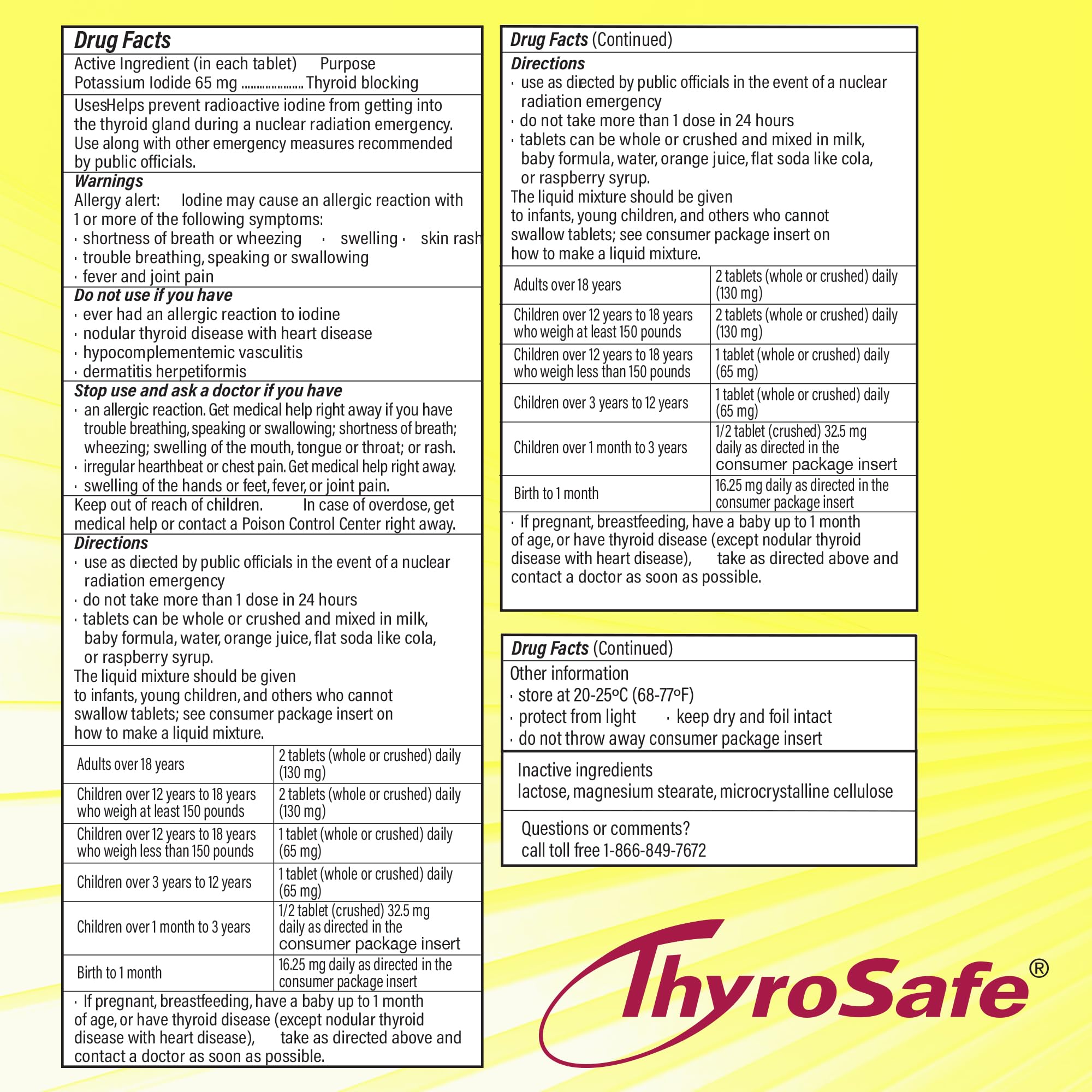 THYROSAFE quick reference guide – reassurance during public health events.