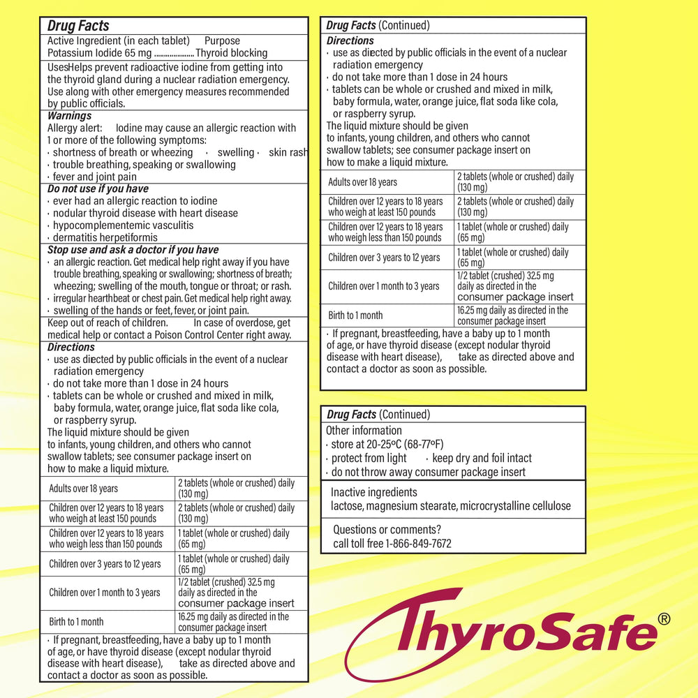 THYROSAFE quick reference guide – reassurance during public health events.