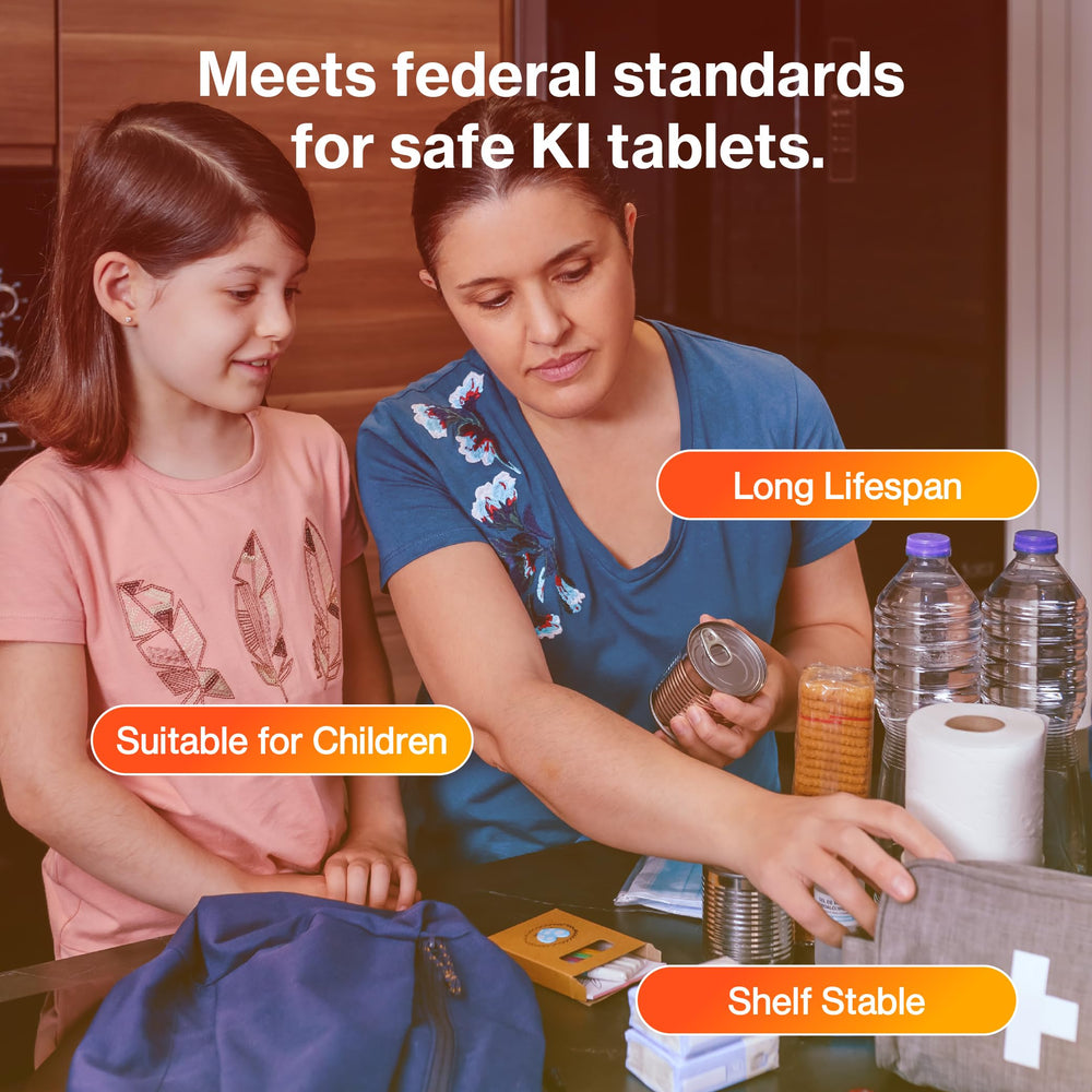 THYROSAFE family emergency kit – long shelf life for preparedness.
