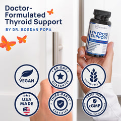 ThyroShield capsules closeup showcasing pure thyroid care.