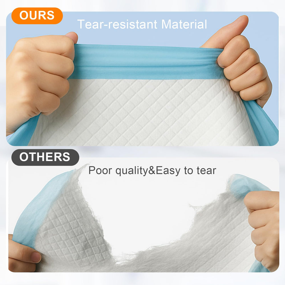 TIANSHILIHE bed pads absorbent core close-up demonstrates fast gel formation.